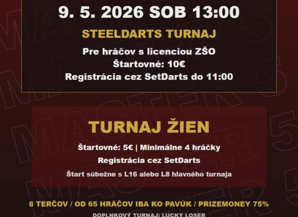 5. Master – steelové (klasické) šípky – Prešovský kraj
