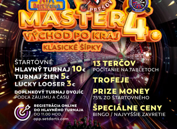 4. Master – steelové (klasické) šípky – Prešovský kraj