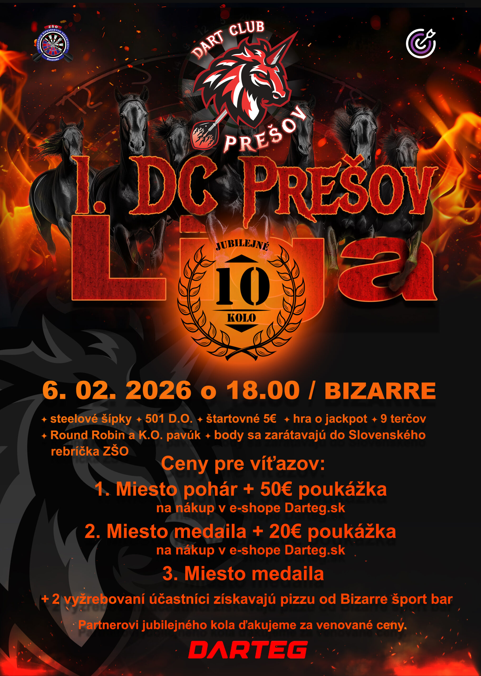 1. DC Prešov šípkarská liga - 10. kolo
