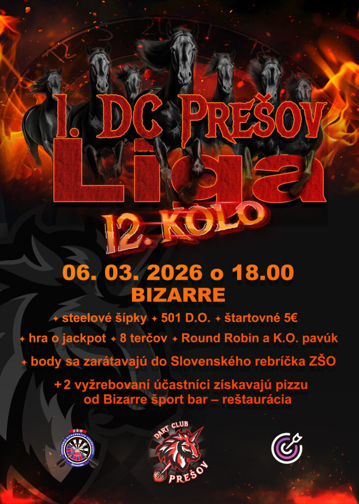 1. DC Prešov šípkarská liga - 12. kolo