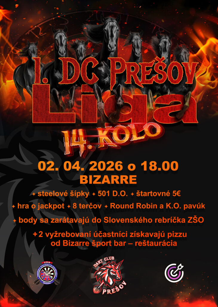 1. DC Prešov šípkarská liga - 14. kolo