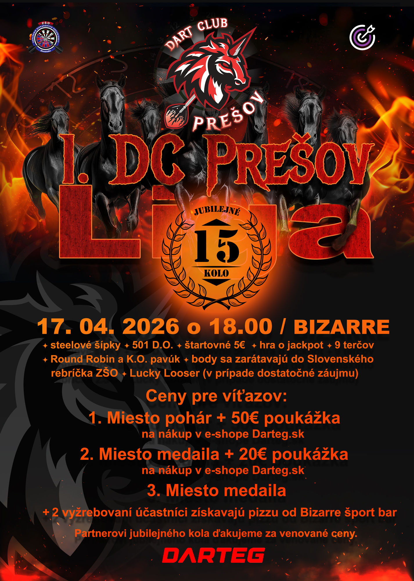 1. DC Prešov šípkarská liga - 15. kolo - Jubilejné