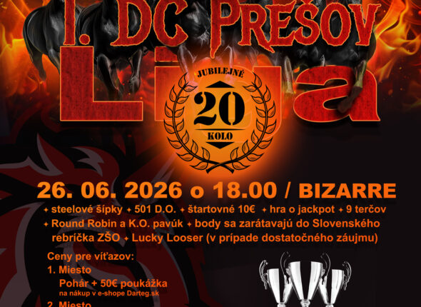 1. DC Prešov šípkarská liga - jubilejné 20. kolo