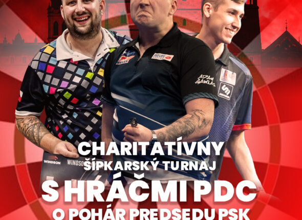 Charitatívny šípkarský turnaj s hviezdami PDC o pohár prednostu Prešovského samosprávneho kraja