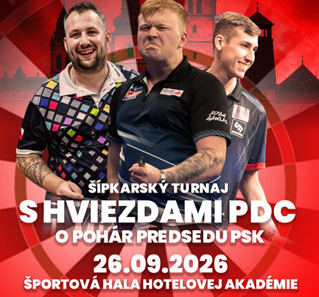 Šípkarský turnaj s hviezdami PDC o pohár prednostu Prešovského samosprávneho kraja