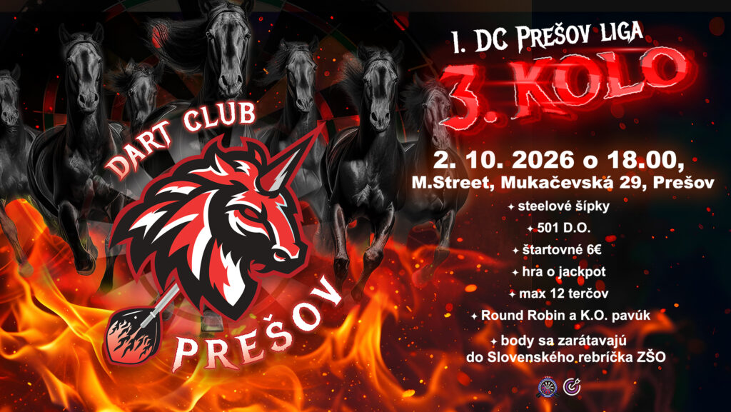 1. DC Prešov šípkarská liga 2026 / 2027 - 3. kolo