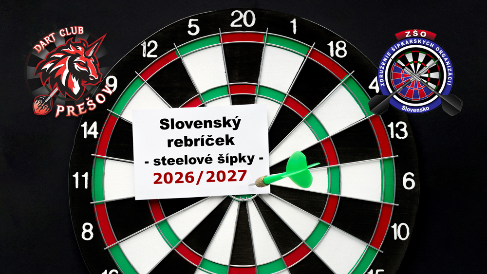 Slovenský rebríček steelové šípky 2026-2027