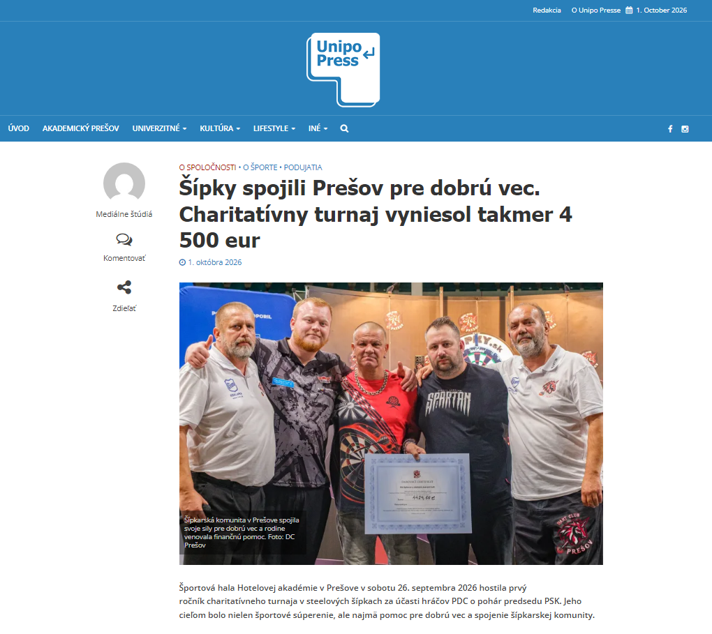 DC Prešov v médiách - Študentský webmagazín Unipo Press 